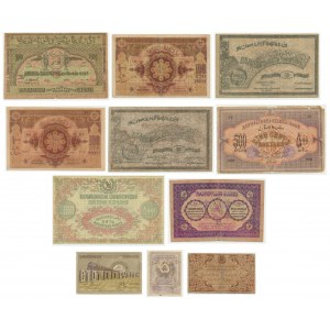Rosja (Zakaukazie), zestaw 1 - 500.000 rubli 1918-1923 (11szt.)