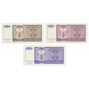 Serbia, set of 20 milion - 5 bilion 1993