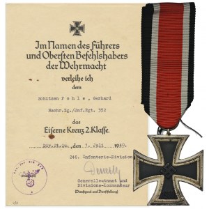 Germany, III Reich, Iron Cross II Class with documents