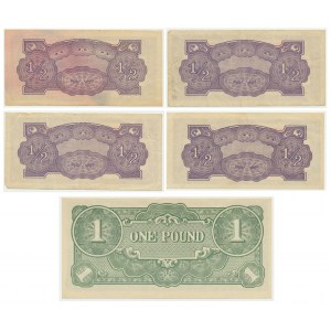 Japan, set of 1/2 shilling - 1 pound (1942)