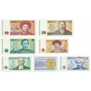 Kazachstan, zestaw 1 - 50 tehte 1993 (7 szt.)