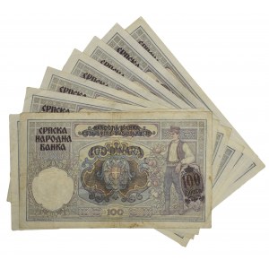 Serbia, set of 100 dinars 1941 (8 pcs.)