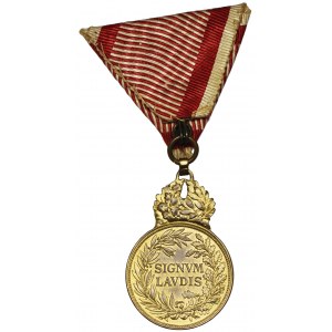 Austro-Węgry, Karol I, Medal Zasługi Wojskowej Signum Laudis - Brązowy z puncą BRONZE