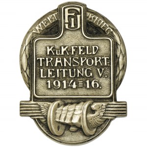 Austria-Hungary, hat badge KuK FELD/TRANSPORT/LEITUNG V/1914-16