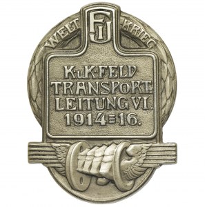 Austro-Węgry, Odznaka Czapkowa KuK FELD/TRANSPORT/LEITUNG VI/1914-16
