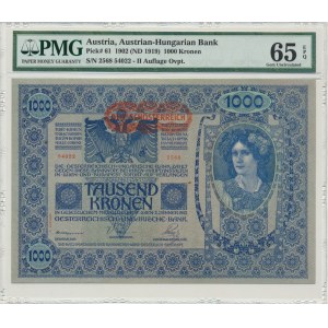 Austria, 1.000 kronen 1902 - PMG 65 EPQ