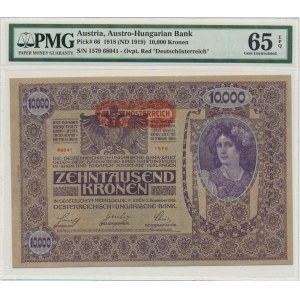 Austria, 10.000 koron (1919) - PMG 65 EPQ
