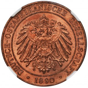 German East Africa, 1 pesa 1890 - NGC MS64 RB