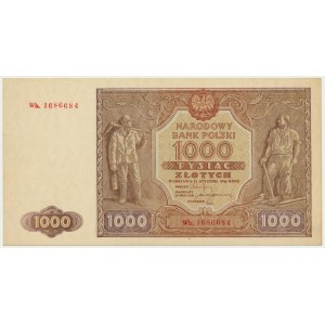 1.000 złotych 1946 - Wb z kropką - RZADKA seria zastępcza