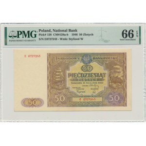 50 złotych 1946 - E - PMG 66 EPQ