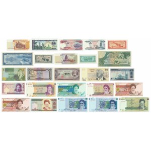 Azja, zestaw banknotów (25 szt.)