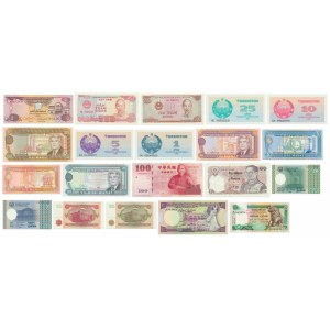 Azja, zestaw różnych banknotów azjatyckich (20 szt.)