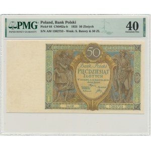50 złotych 1925 - Ser. AM - PMG 40