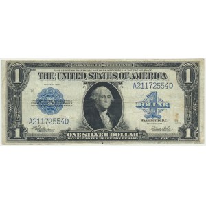 USA, 1 dolar 1923 SILVER CERTIFICATE - niebieska pieczęć