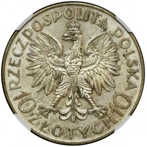 Sobieski, 10 złotych 1933 - NGC MS61