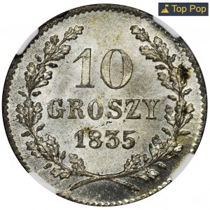 Wolne Miasto Kraków, 10 groszy 1835 - NGC MS66