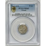 5 groszy Warszawa 1840 MW - PCGS MS63