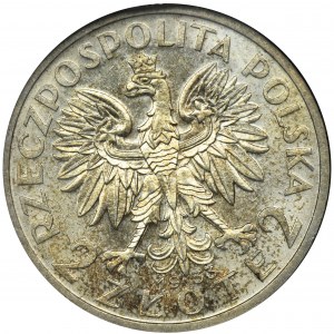 Głowa Kobiety, 2 złote 1933 - NGC MS62 - SKRĘTKA