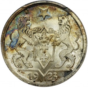 Wolne Miasto Gdańsk, 1 gulden 1923 - PCGS MS66 - WYŚMIENITA