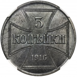 Ost, 3 Kopeck Berlin 1916 A - NGC MS63