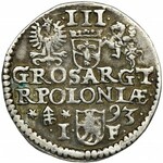 Sigismund III Vasa, 3 Groschen Olkusz 1593 - RARE