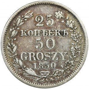 25 kopiejek = 50 groszy Warszawa 1850 MW