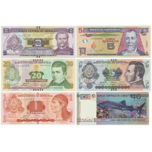 Zestaw, banknoty zagraniczne drukowane przez PWPW 2016 (6 szt.)