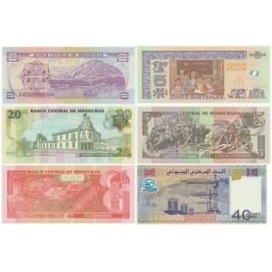 Zestaw, banknoty zagraniczne drukowane przez PWPW 2016 (6 szt.)
