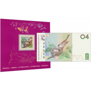PWPW, Ptaszki (2004) - AA - dzwon farbą - w emisyjnym folderze