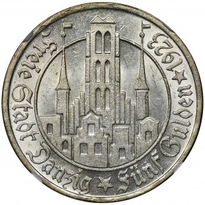 Wolne Miasto Gdańsk, 5 guldenów 1923 - NGC MS61