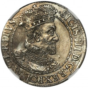 Sigismund III Vasa, 1/4 Thaler Danzig 1618 - NGC UNC DETAILS