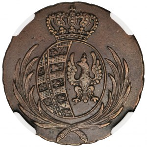 Duchy of Warsaw, 3 groschen Warsaw 1813 IB - NGC AU55 BN
