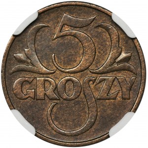 5 groszy 1935 - NGC MS62 BN