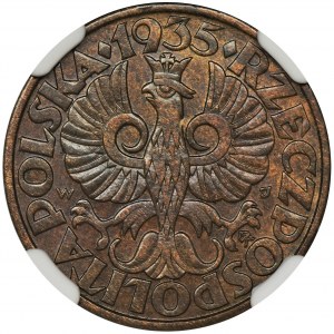 5 groszy 1935 - NGC MS62 BN