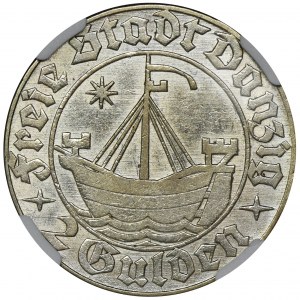 Wolne Miasto Gdańsk, 2 guldeny 1932 Koga - NGC AU58 - RZADKIE