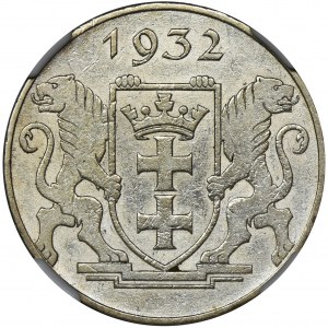 Wolne Miasto Gdańsk, 2 guldeny 1932 Koga - NGC AU58 - RZADKIE