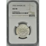 Free City of Danzig, 2 gulden 1932 Cog - NGC AU58 - RARE