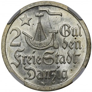 Wolne Miasto Gdańsk, 2 guldeny 1923 - NGC MS63