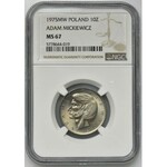 10 złotych 1975 Adam Mickiewicz - NGC MS67