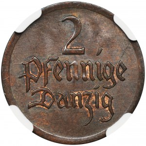 Free City of Danzig, 2 pfennig 1926 - NGC MS65 BN