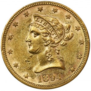 USA, 10 Dolarów Filadelfia 1894 - Liberty Head