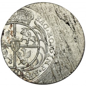 DESTRUCT, Augustus III of Poland, 18 Groschen Leipzig