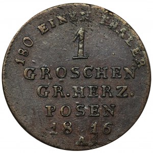 Wielkie Księstwo Poznańskie, Fryderyk Wilhelm III, 1 Grosz Berlin 1816 A