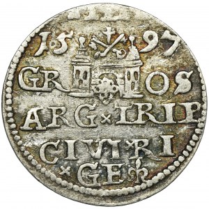 Sigismund III Vasa, 3 Groschen Riga 1597 - UNLISTED