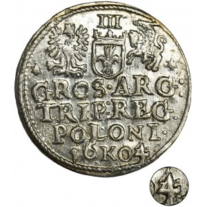 Zygmunt III Waza, Trojak Kraków 1604 - RZADSZY