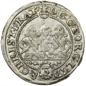 Silesia, Duchy of Liegnitz-Brieg-Wolau, Georg III, Ludwig IV, Christian, 3 Kreuzer Brieg 1657 EW