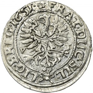 Silesia, Duchy of Liegnitz-Brieg-Wolau, Georg III, Ludwig IV, Christian, 3 Kreuzer Brieg 1651 VT