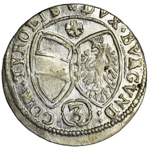 Austria, Ferdynand Karol, 3 Krajcary Hall 1642