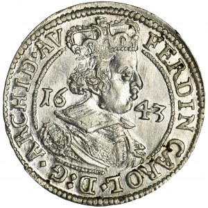 Austria, Ferdynand Karol, 3 Krajcary Hall 1643