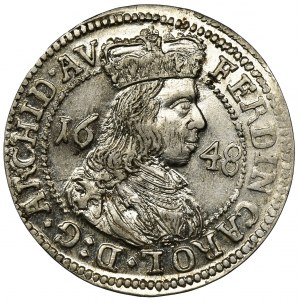 Austria, Ferdinand Karl, 3 Kreuzer Hall 1648